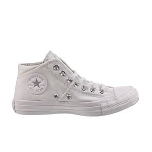 White Converse w/ Silver Detail